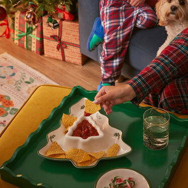 Christmas Tree Chip & Dip Bowl